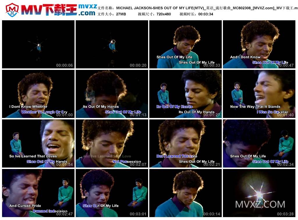 MICHAEL JACKSON-SHES OUT OF MY LIFE(MTV)_英语_流行歌曲_MC802308